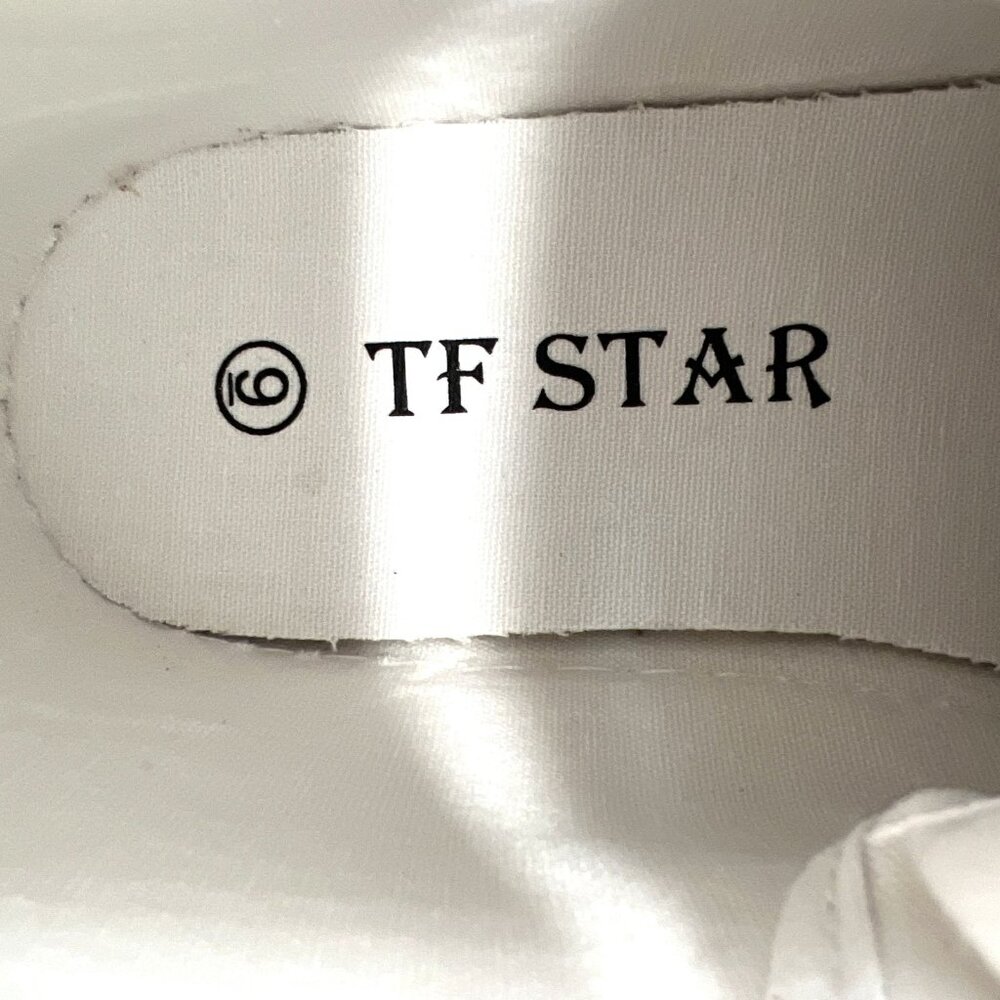 TF Star High Top Sneakers Womens Shoes Size 9 White TF19046 Fashion Lace Up New - Picture 9 of 10